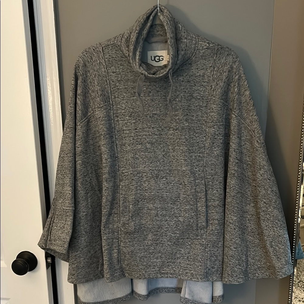 UGG Heather Gray Knit Poncho